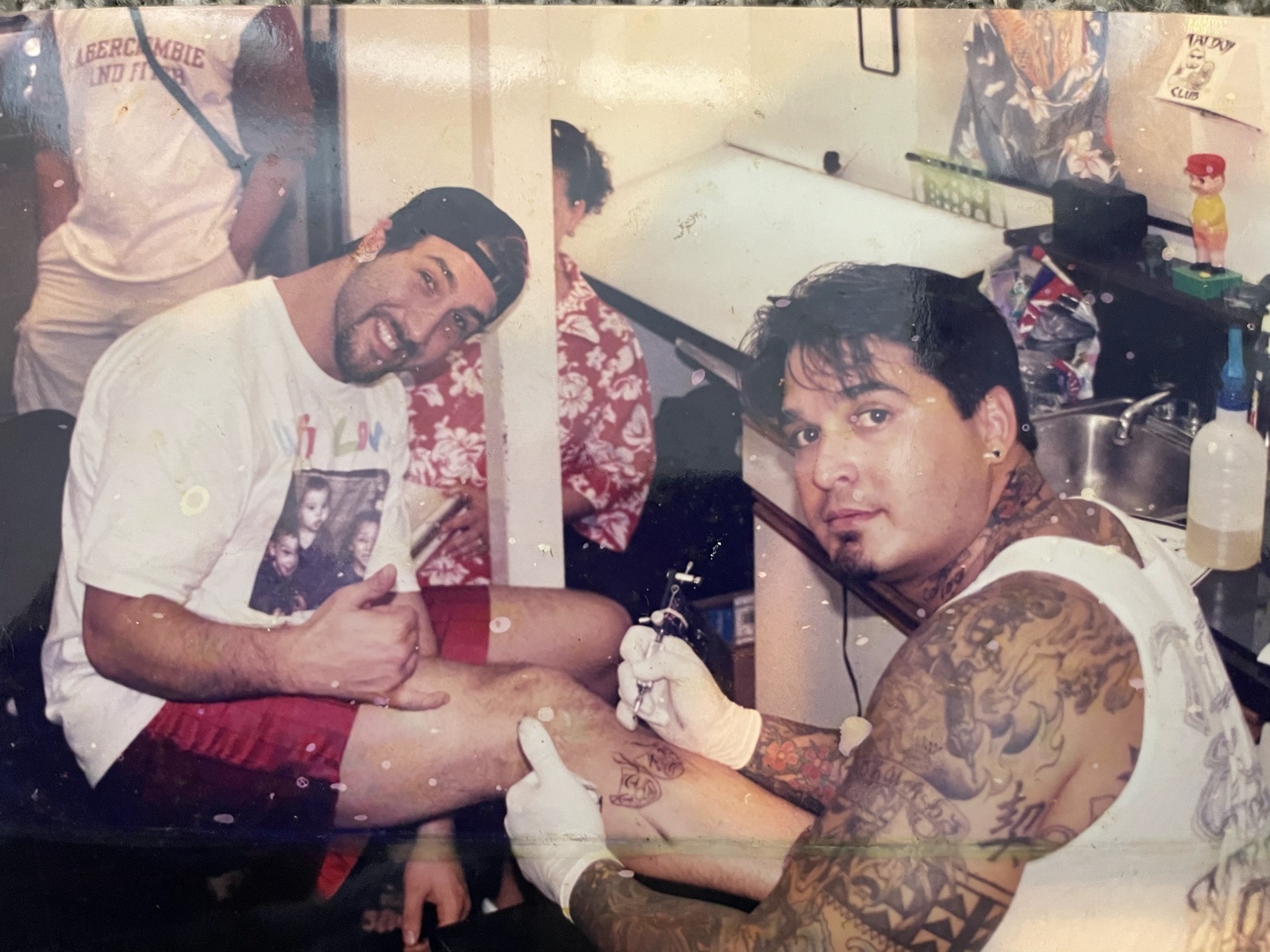 Kevin Mokuahi with Joey Fatone of NSYNC